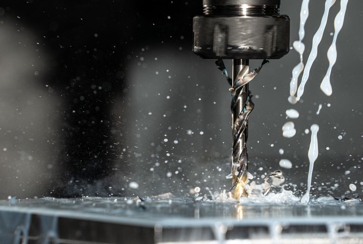 CNC machining center inside a workshop